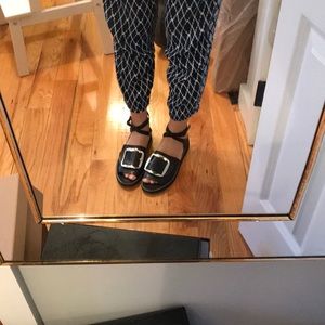 Urban outfitters barcode black Sandals size7